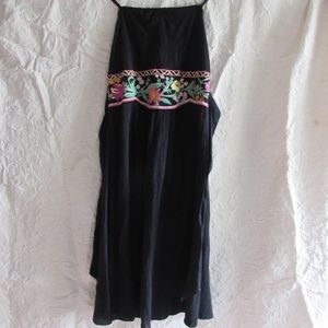Free People strapless floral embroidered dress